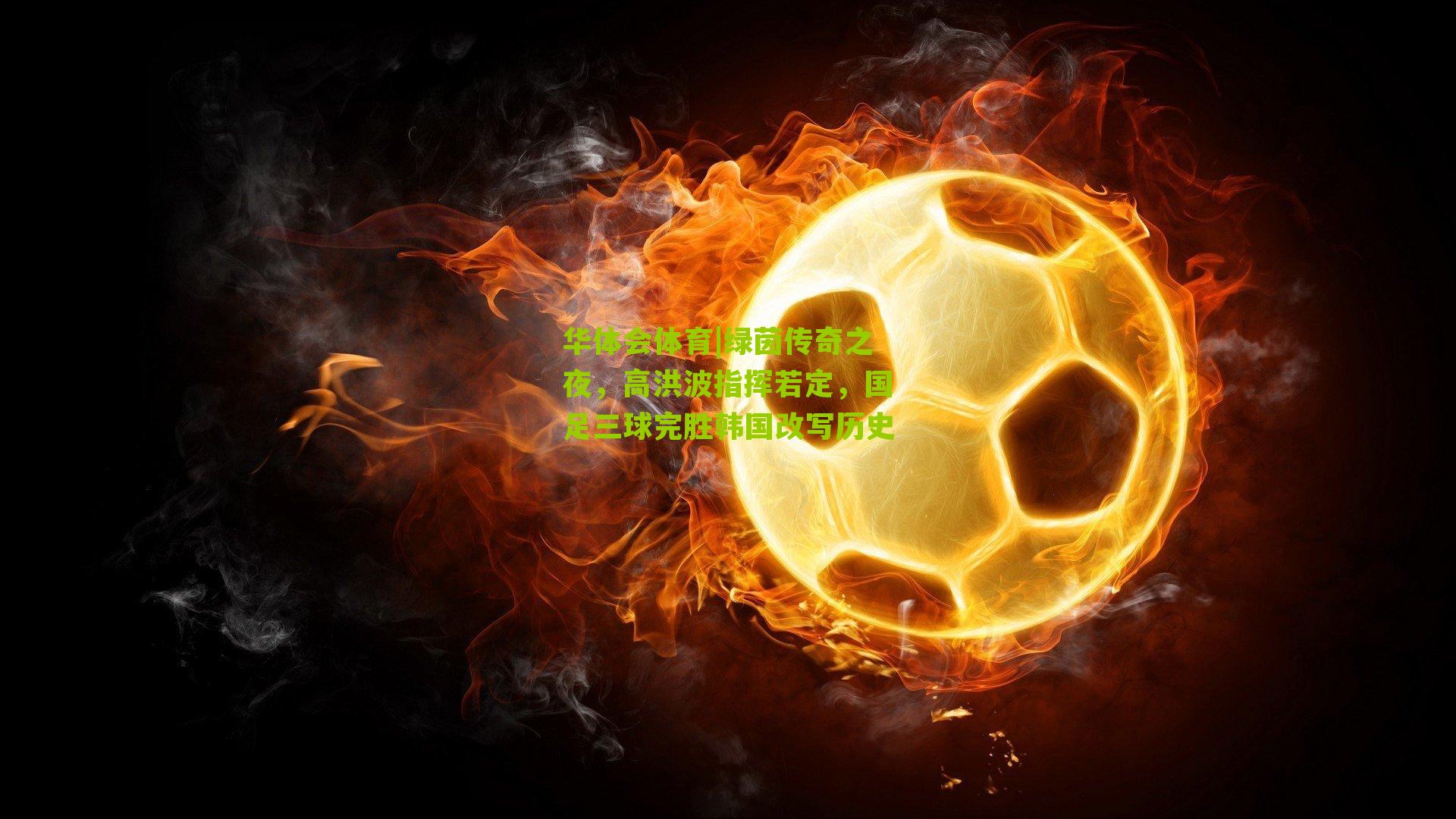 华体会体育|绿茵传奇之夜，高洪波指挥若定，国足三球完胜韩国改写历史-第1张图片-华体会官网—专业体育赛事与在线体验